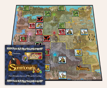 Summonaria is now available as a boardgame or online as a multiplayer turn based game!