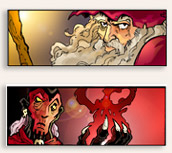 Take on the Role of a Wise Master Wizard or a Power-Mad Warlock and Wage Magical War!